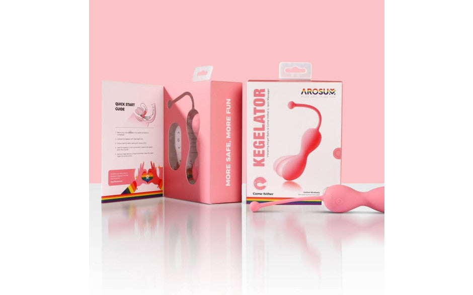 Arosum Come Hither Kegelator Duo Vaginal Balls Stimulator With Remote Control