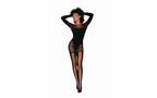 Dreamgirl Lingerie Seamless Opaque & Fishnet Bodystocking Black Dream Girl Lingerie