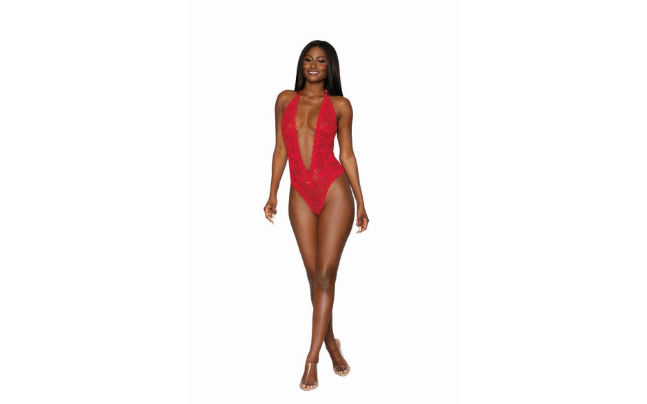 Dreamgirl Lingerie Heart Back Deep V-Neck Womens Sexy Teddy Dream Girl Lingerie