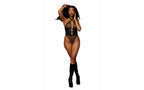 Dreamgirl Lingerie Women Teddy With Chains Black Dream Girl Lingerie