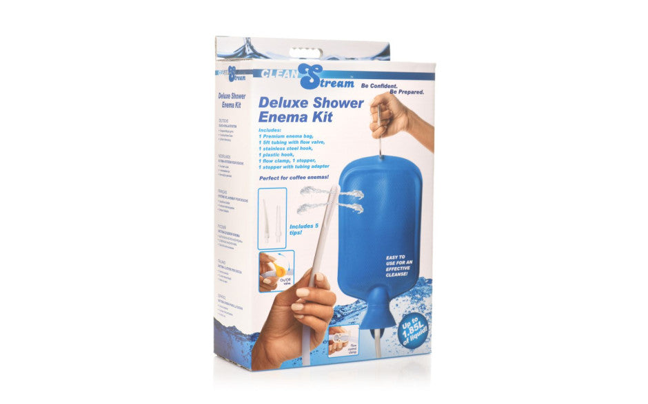 XR Brands CleanStream Deluxe Shower Enema Bag & Nozzle Kit