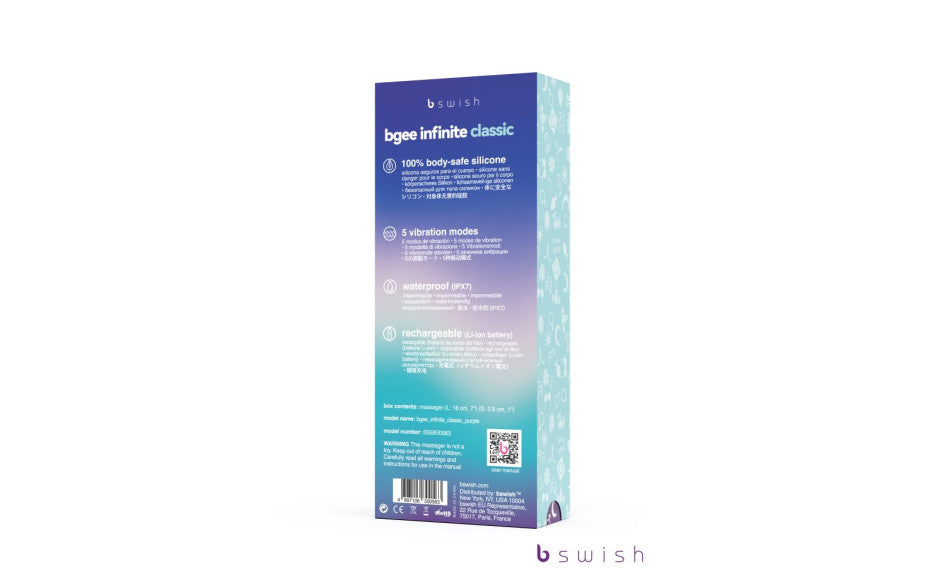 B Swish Bgee Infinite Classic Rechargeable G Spot Vibrator