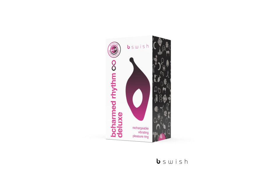 B Swish BCharmed Rhythm Infinite Deluxe Vibrating Cock Ring Black
