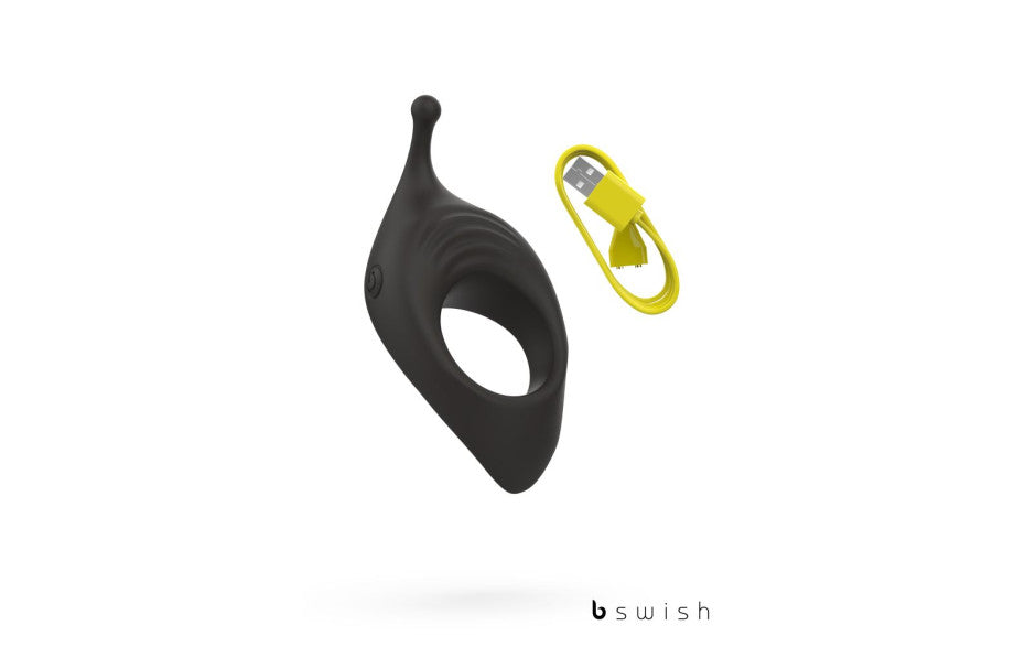 B Swish BCharmed Rhythm Infinite Deluxe Vibrating Cock Ring Black