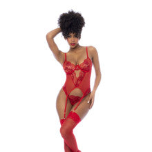 Mapale 2 Piece Bra and Panty Set With Matching Thong Red