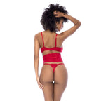 Mapale with Bra Panties and Flexible Corset Red 3 Piece Set S / M