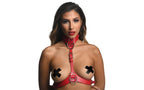 XR Brands Strict Vegan Leather Female Chest Harness Red