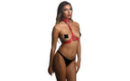 XR Brands Strict Vegan Leather Female Chest Harness Red