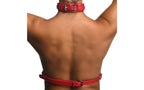 XR Brands Strict Vegan Leather Female Chest Harness Red