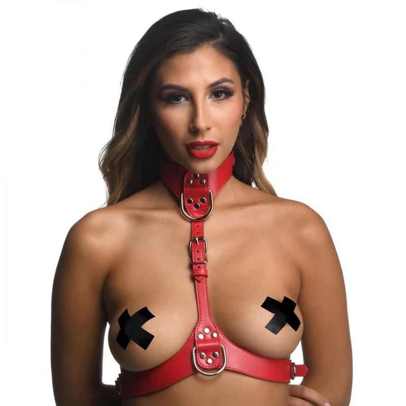 Strict Red Female Chest Harness M / L