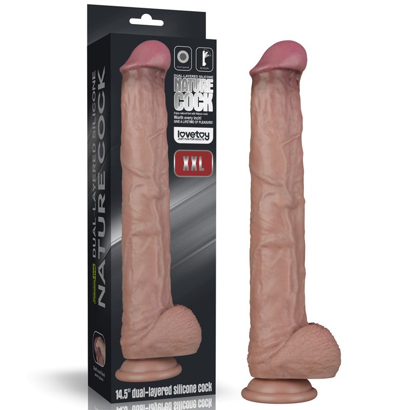 Lovetoy Dual Layered Bendable Silicone Cock XXL