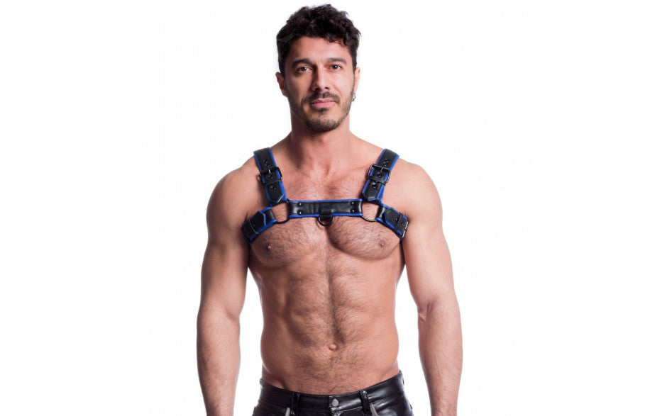 Sport Fucker Vegan Bulldog Bondage Harness Black and Blue Secondary image
