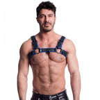 Sport Fucker Vegan Bulldog Harness Black / Blue M / L