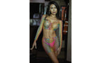 Killer Legs 2 Piece Vibrant Diamond Net Bodysuit OS