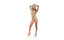 Pink Lipstick Diamond Net Bodysuit With Thigh High OS