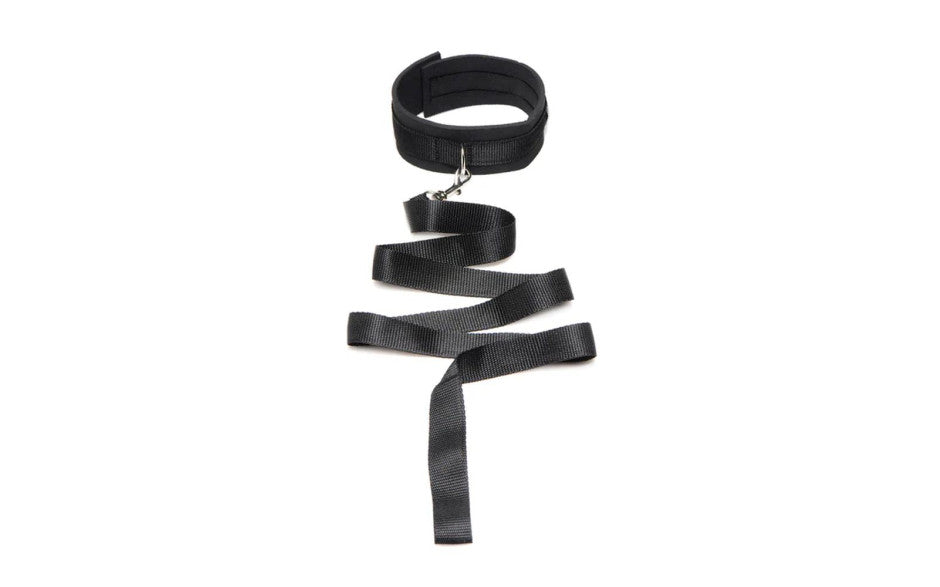 XR Brands Frisky Neoprene Collar & Leash Set Black