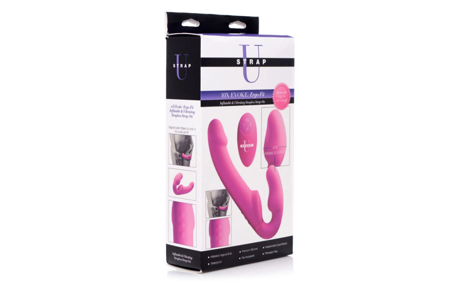 XR Brands Strap U Worlds 1st Remote Control Inflatable Strap-On