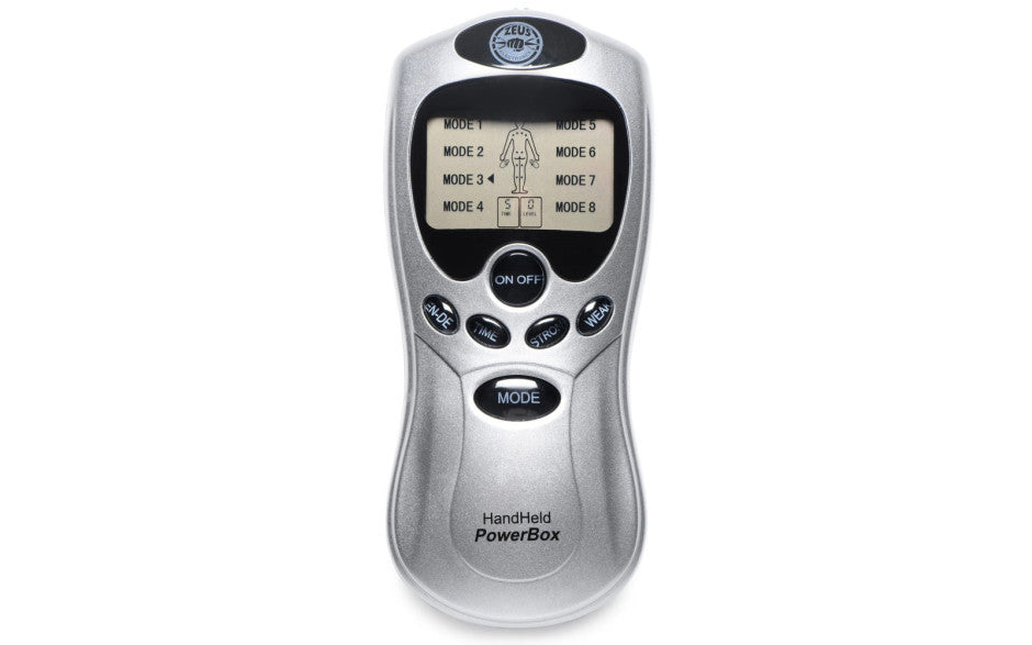 XR Brands Zeus Electrosex Handheld 8 Mode Power Box With Black Pads