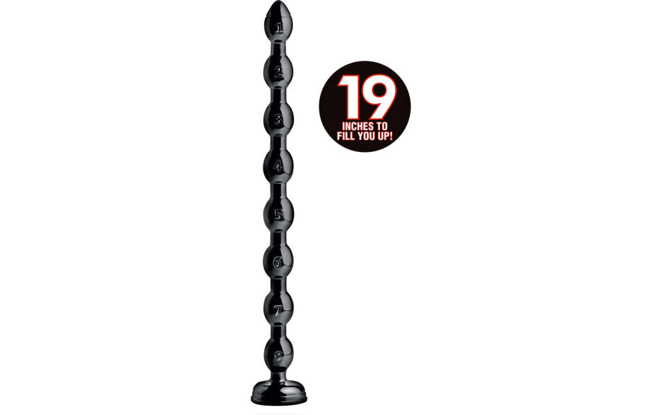 XR Brands Hosed Beaded Textured Anal Snake Beads 19 Inch XR Brands