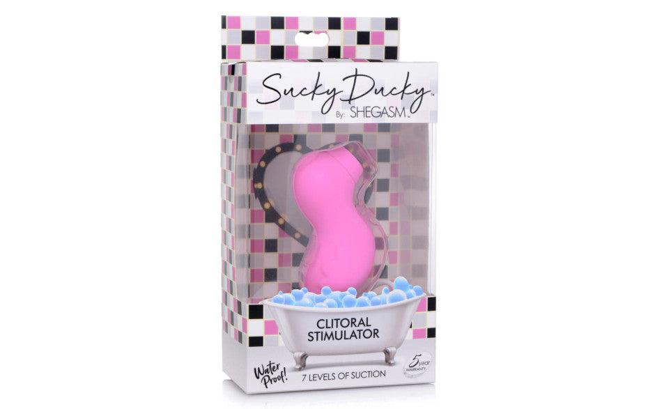 XR Brands Shegasm Sucky Ducky Silicone Clitoral Stimulator Pink