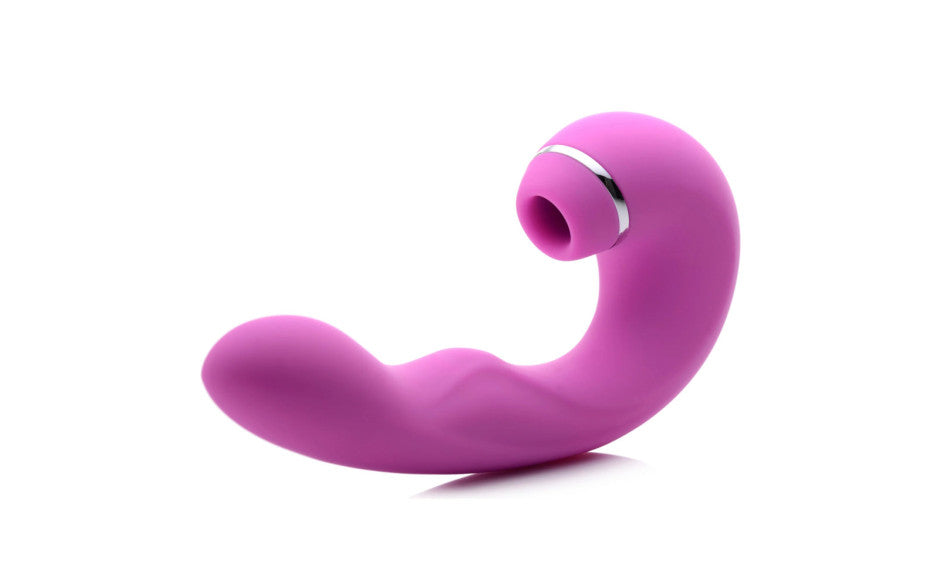 XR Brands Shegasm 5 Star 10X Tapping G-Spot Vibe With Suction Pink