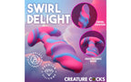XR Brands Creature Cocks Unicorn Swirl Silicone Butt Plug