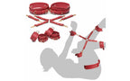 XR Brands Master Series Crimson Captive Thigh Wrist Ankle Hog Tie Restraints