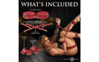 XR Brands Master Series Crimson Captive Thigh Wrist Ankle Hog Tie Restraints