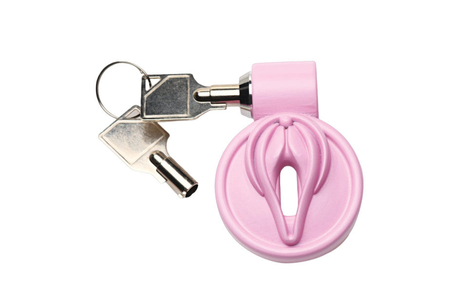 XR Brands Master Series Pussification Vulva Male Chastity Cage