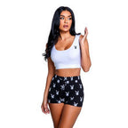 Playboy Slumber Bunny 2 Piece Sexy Lingerie Set Black