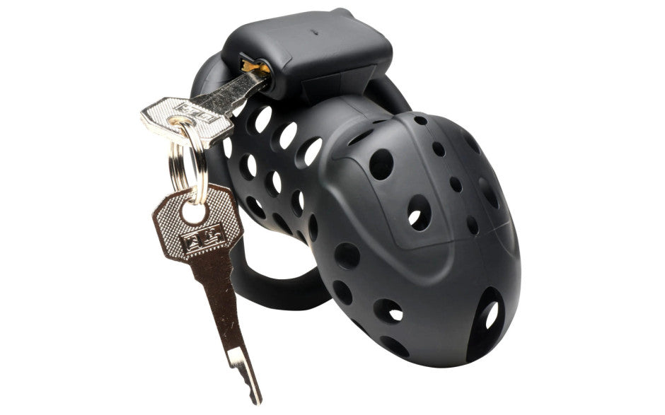 XR Brands Master Series Lock Down Male Chastity Cage