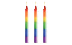XR Brands Master Series Pride Candles Rainbow Drip Candle 3 Piece