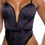 Playboy Lingerie Playboy Blackout Bunny Romper Black