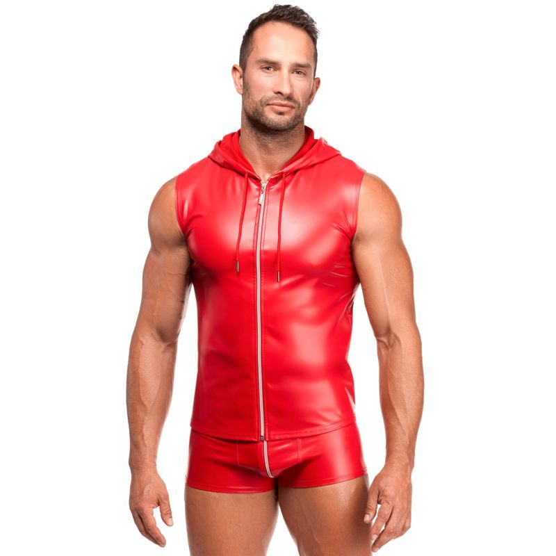 Noir Ignite Hooded Vest Red