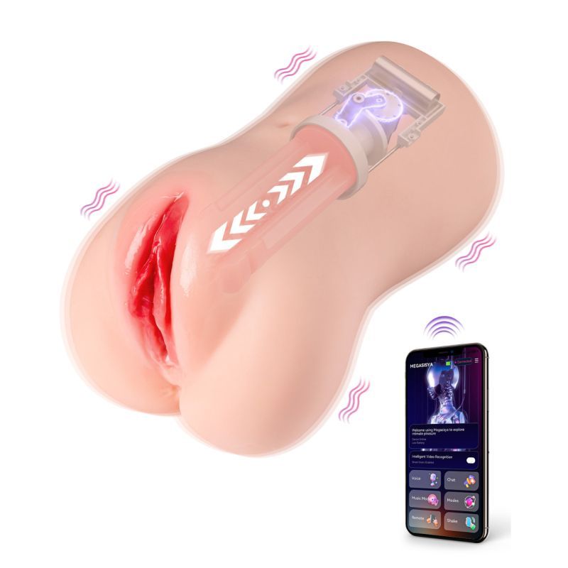 XISE Eliza App Controlled Thrusting Vibrating Realistic Vaginal Masturbator