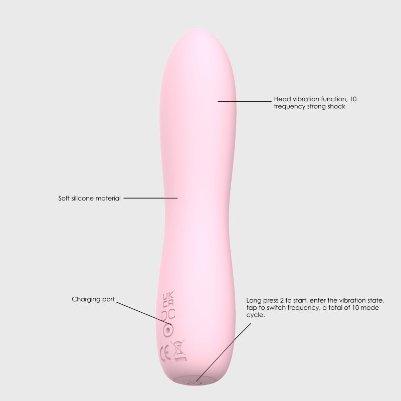 SXE Bella Silicone Bullet Vibrator Massager Pink