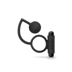 Blush Novelties Anal Adventures Platinum Anal Ball & Vibrating Cock Ring With Anal Ball Black Blush Novelties