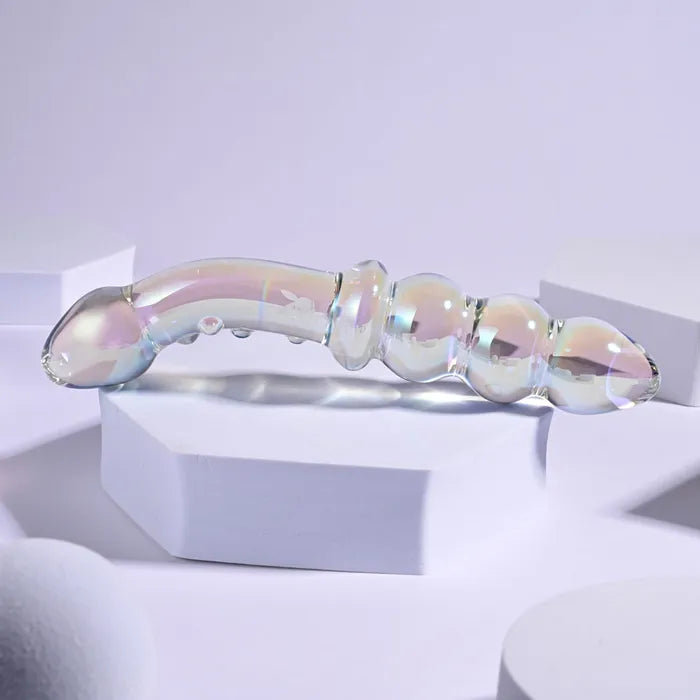 Playboy Pleasure JEWELS DOUBLE Glass Double Ended Dildo 17.1cm Clear Playboy Pleasure