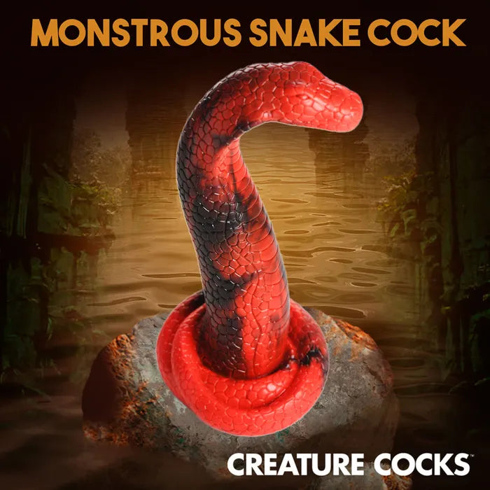 XR Brands Creature Cocks King Cobra Silicone Fantasy Dildo 21.4cm Red Secondary image