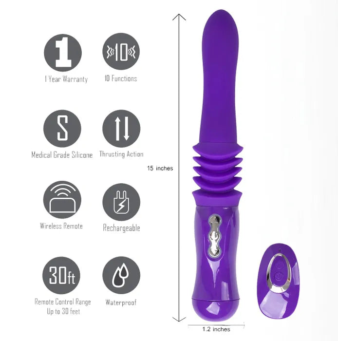 Maia Monroe USB Rechargeable Thrusting Vibrator 38cm Secondary image
