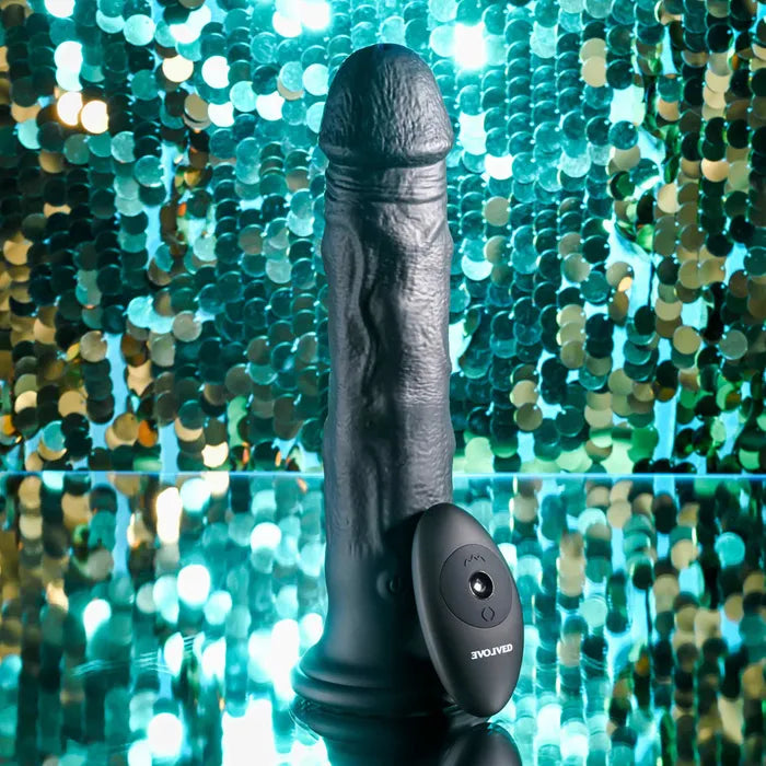 Evolved BLACK THUNDER USB Rechargeable Vibrator 25cm Evolved