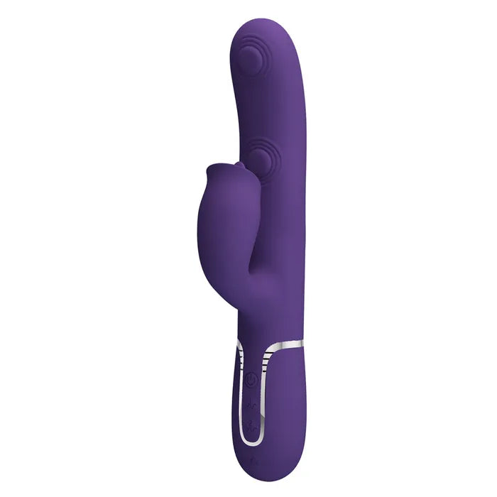 Party Up ALAN Dual Motor USB Rechargeable Vibrator With Licking Clit Stimulator & Thumping Shaft 22.8cm Secondary image