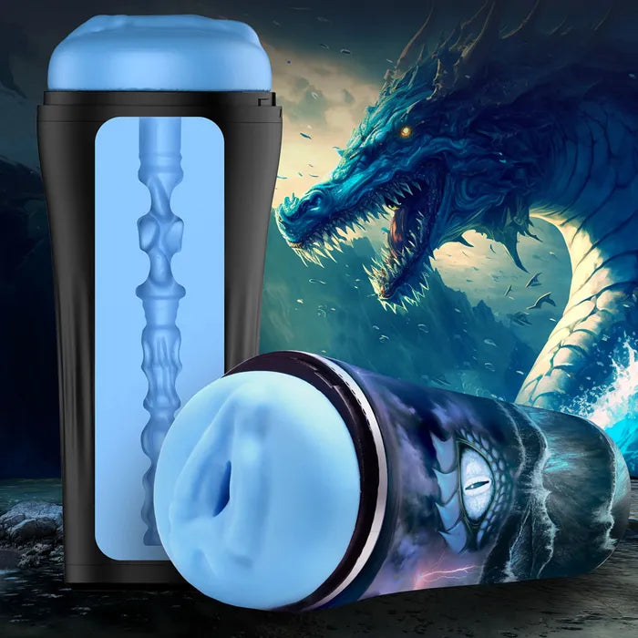 XR Brands Creature Cocks Pussidon Sea Monster Fantasy Stroker Blue Secondary image