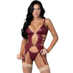 Exposed Lingerie Kira Burgundy Kiss Two Piece Set