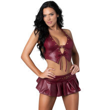 Exposed Lingerie Seraphina Burgundy Seduction Two Piece Set Secondary image