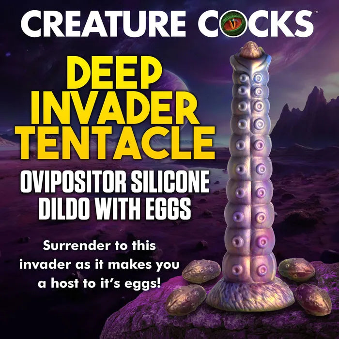 XR Brands Creature Cocks Deep Invader Ovipositor Fantasy Dildo 22.9cm Multi Coloured Secondary image