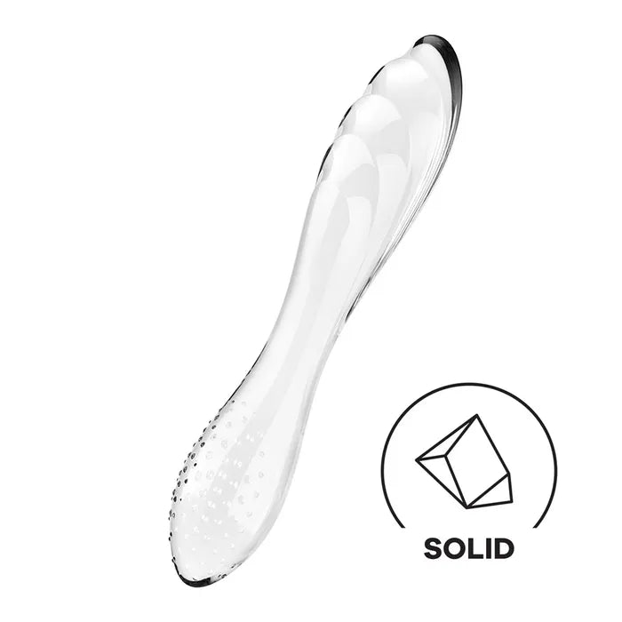 Satisfyer Dazzling Crystal 1 Glass Double Ended Dildo Clear Secondary image