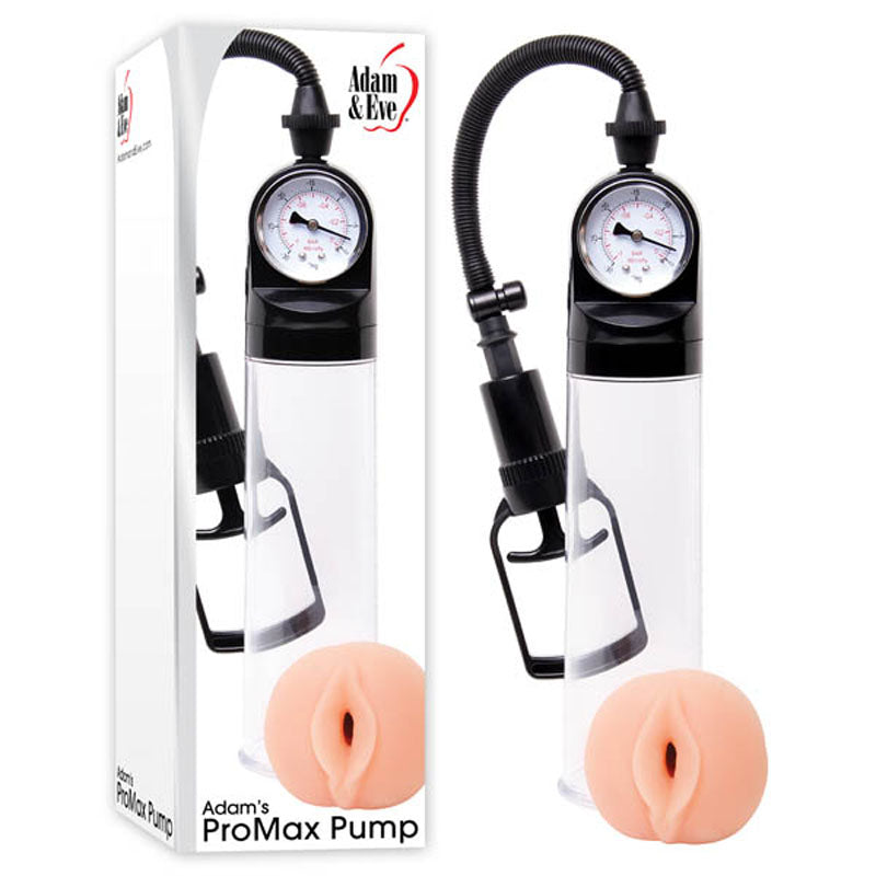 Adam & Eve Adam's Promax Penis Pump With Masturbator Sleeve Clear Adam & Eve Main image