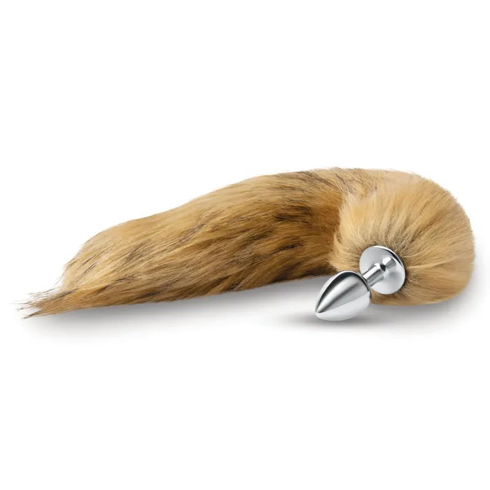WhipSmart Furry Tales Metal Butt Plug With Brown Fox Tail Secondary image
