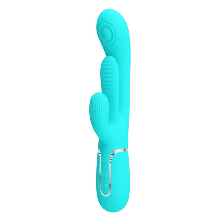 Party Up ANDY Multi Function USB Rechargeable Rabbit Vibrator With Flicking & Thumping Tip 22.2cm Secondary image